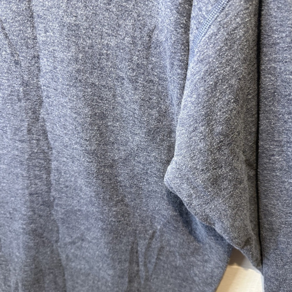 L.L. Bean River Driver Shirt Mens Size L Reg Blue Henley Wool Base Layer Cotton - Picture 9 of 9